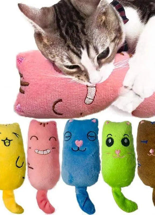 Funny Colorful Teeth Grinding Catnip Toys Cute Kitten Chewing Toy Stuffed Toys For Pets Soft Cat Toys