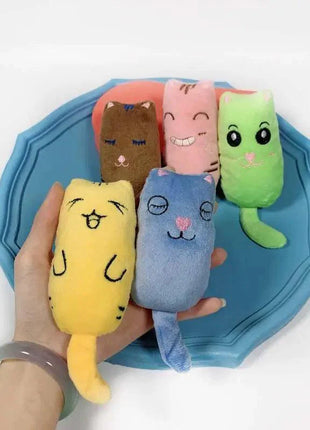 Funny Colorful Teeth Grinding Catnip Toys Cute Kitten Chewing Toy Stuffed Toys For Pets Soft Cat Toys
