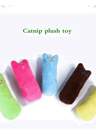 Funny Colorful Teeth Grinding Catnip Toys Cute Kitten Chewing Toy Stuffed Toys For Pets Soft Cat Toys