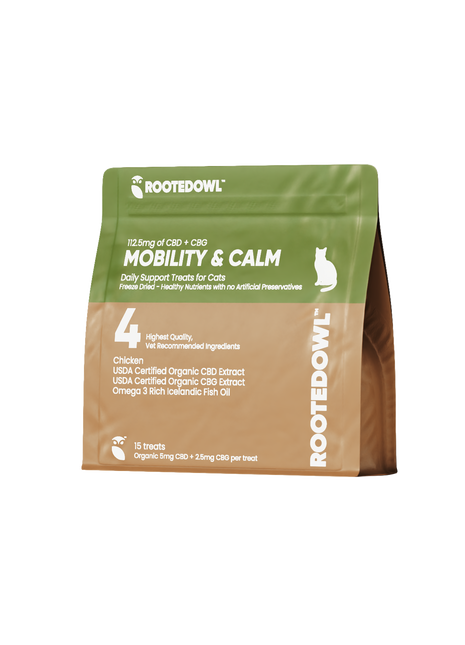 Mobility & Calm CBD + CBG Freeze-Dried Bites for Cats - Chicken Protein - 15 Count - Pup List
