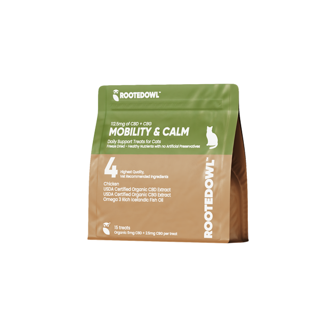 Mobility & Calm CBD + CBG Freeze-Dried Bites for Cats - Chicken Protein - 15 Count - Pup List