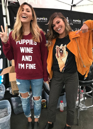 Puppies Wine & I'm Fine | Sweatshirt
