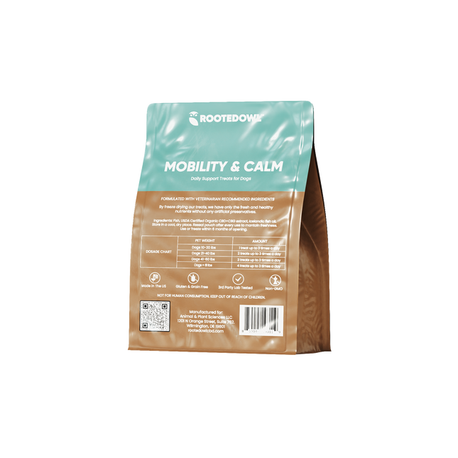 Mobility & Calm  CBD + CBG Freeze-Dried Bites for Dogs - Fish Protein - 30 Count - Pup List