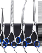 Gimars 6-in-1 Professional Stainless Steel Safety Pet Grooming Scissors