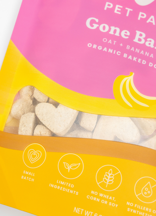 Organic Baked Dog Treats - Gone Bananas