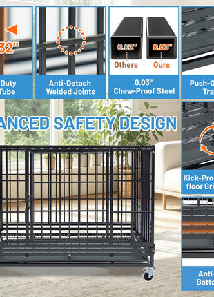 37" Stackable Heavy Duty Dog Kennel 371D08
