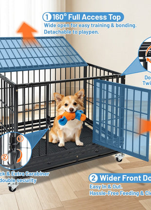 37" Stackable Heavy Duty Dog Kennel 371D08