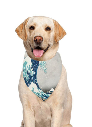 Hokusai Great Wave Off Kanagawa Double-Sided Pet Bandana