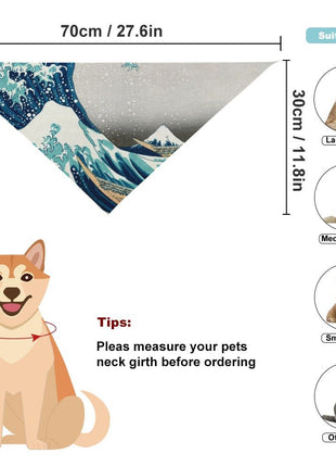 Hokusai Great Wave Off Kanagawa Pet Scarf