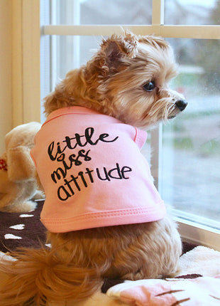 Parisian Pet 'Little Miss Attitude' Pet Shirt - Cute Dog & Cat Shirt, Pink