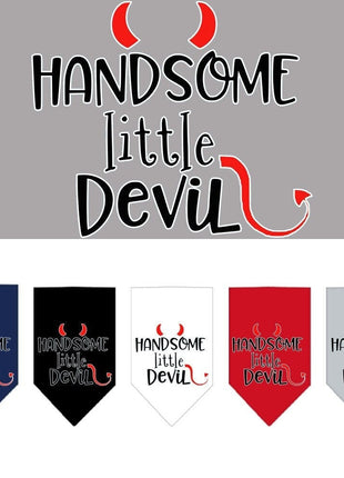 Pet and Dog Bandana Screen Printed, "Handsome Little Devil" - Pup List