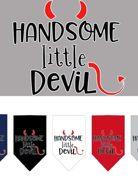 Pet and Dog Bandana Screen Printed, "Handsome Little Devil" - Pup List