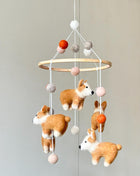 Felt Corgi Dog Baby Mobile