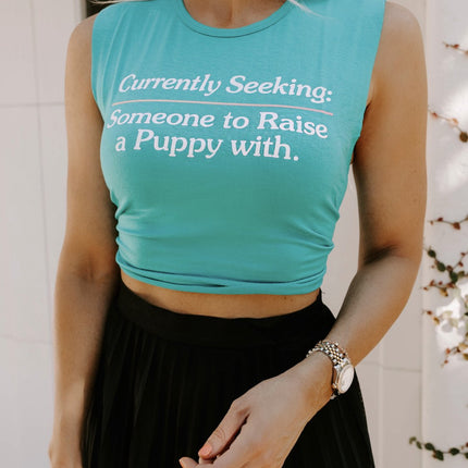 Currently Seeking Crop Top | Gift for Dog Lovers