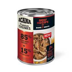 Acana Adult Grain Free Premium Chunks Beef Wet Dog Food (12.8oz)