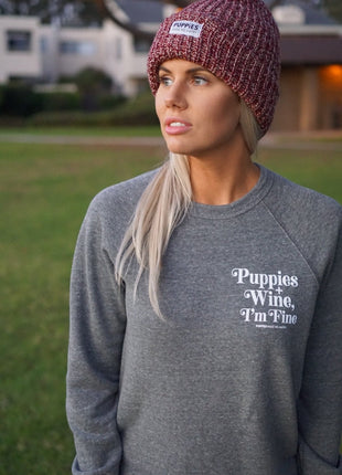Puppies & Wine 2.0 Sweatshirt | Cozy Dog Lover Pullover