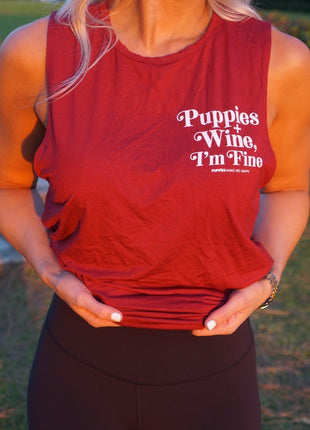 Puppies & Wine 2.0 - Women's Sleeveless