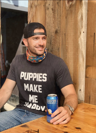 Puppies Make Me Happy Uni-Sex Shirt  | Present for Dog Lovers