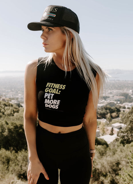 Fitness Goals Crop Top | Gift for Dog Lovers & Dog Owners