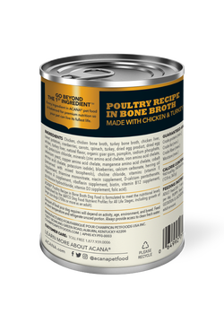 Acana Adult Grain Free Premium Chunks Poultry Wet Dog Food (12.8oz)