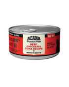 Acana Adult Grain Free Premium Pate Beef, Chicken and Tuna Wet Cat Food (3oz)