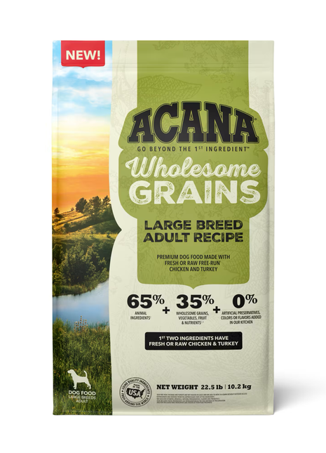 Acana Wholesome Grains Large Breed Dry Dog Food (22.5lb)