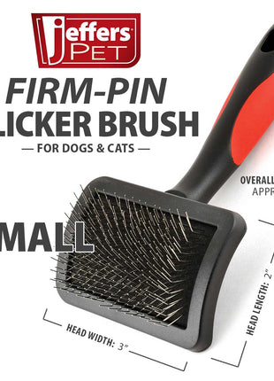 Jeffers Firm Pin Universal Slicker Pet Grooming Brush