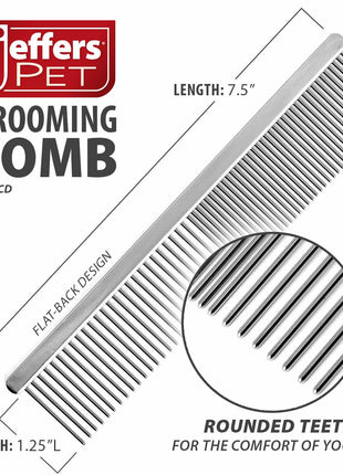 Jeffers Flat Back Pet Grooming Combs