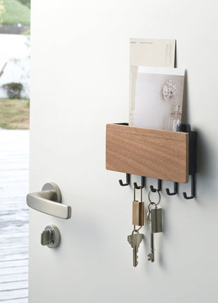 Magnetic Key Rack - Steel + Wood