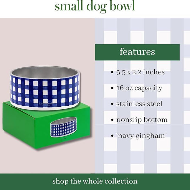 Kate Spade Navy Gingham Small Bowl