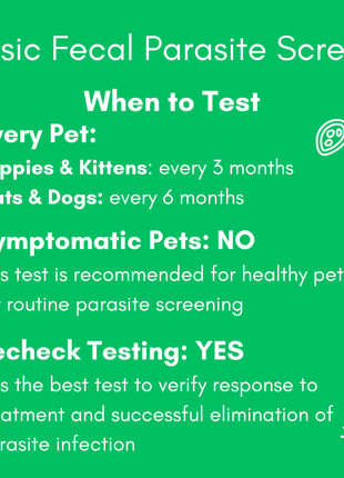 Basic Fecal Parasite Screen + Giardia ELISA Mail in Lab Test for Cats & Dogs: At-Home Testing