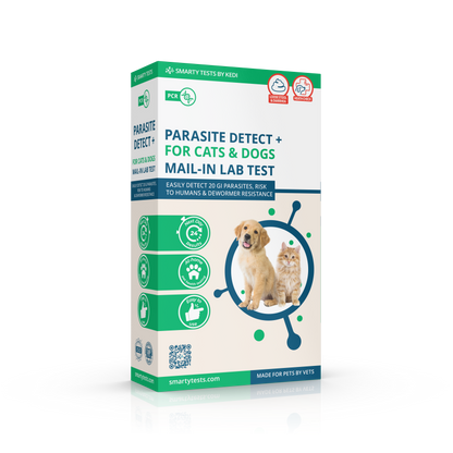 Parasite Detect+ for Dogs & Cats Mail-In Lab Test (PCR Test - Comprehensive): At-Home Testing