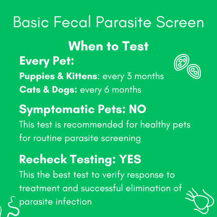 Basic Fecal Parasite Screen Mail in Lab Test for Cats & Dogs (Ova & Parasite)