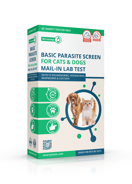 Basic Fecal Parasite Screen Mail in Lab Test for Cats & Dogs (Ova & Parasite)