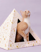 'Terrazzo' Cardboard Cat Pyramid