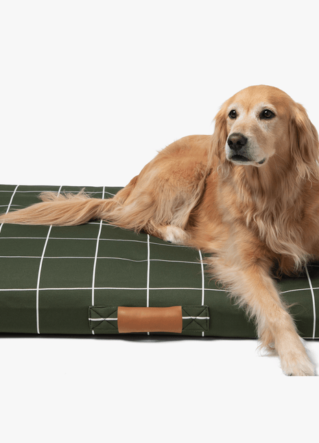 Hunter Green Grid | Dog Bed or Bed Cover