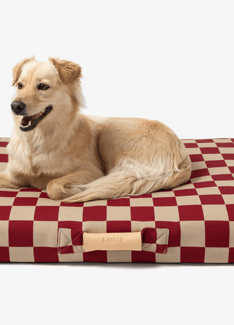 Red Checker | Dog Bed with Cover