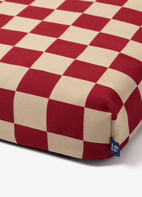 Red Checker | Dog Bed with Cover