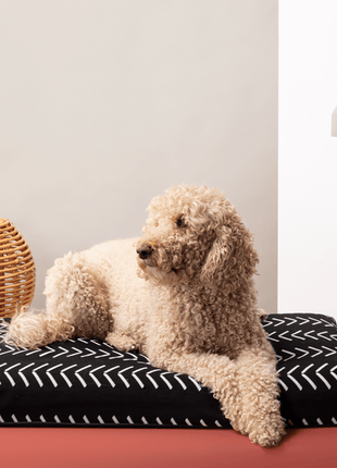Black Chevron | Boho Dog Bed or Bed Cover
