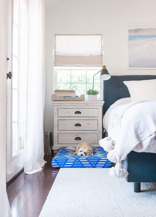 Blue Bogolan | Boho Dog Bed or Bed Cover - Pup List