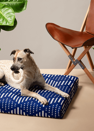 Blue Bogolan | Boho Dog Bed or Bed Cover - Pup List