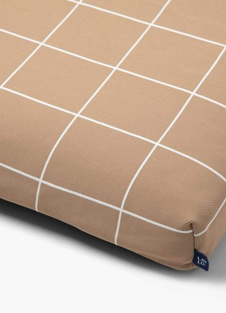 Tan Grid | Dog Bed or Bed Cover