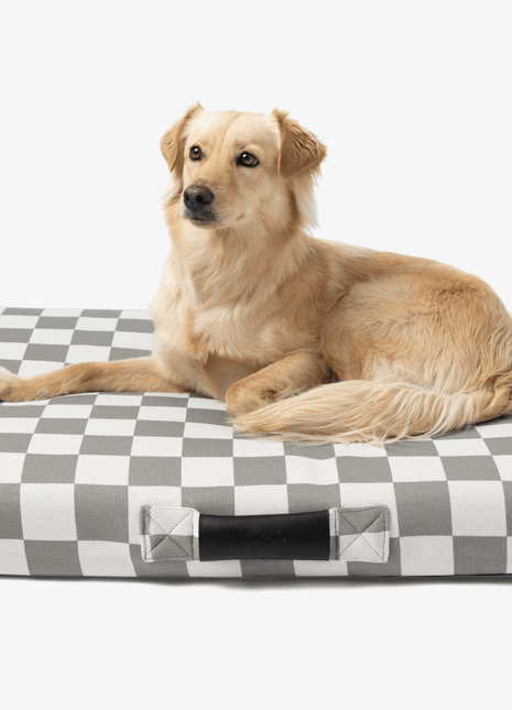 Gray Checker | Dog Bed or Bed Cover