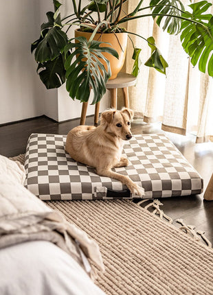 Gray Checker | Dog Bed or Bed Cover - Pup List
