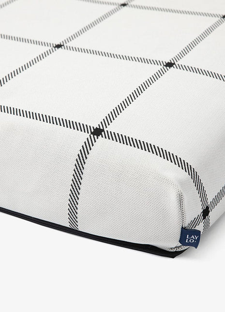 White Plaid | Dog Bed or Bed Cover