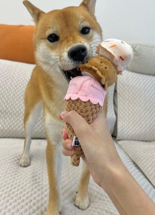 ICE CREAM PLUSH DOG TOY
