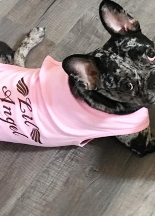 Parisian Pet 'Lil Angel' Dog & Cat T-Shirt – Cute Embroidered Cotton, Comfortable & Stylish – Pink