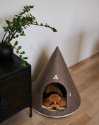 Nooee Pet Brown Felt Pet Cave
