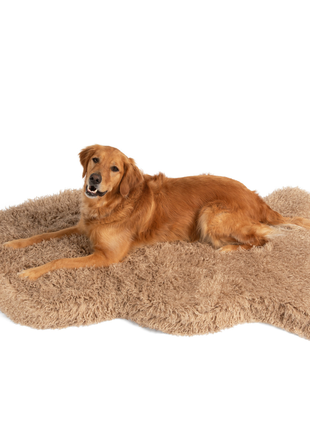 PupRug® Luxe Faux Fur Orthopedic Dog Bed -  Plush Sheep Tan
