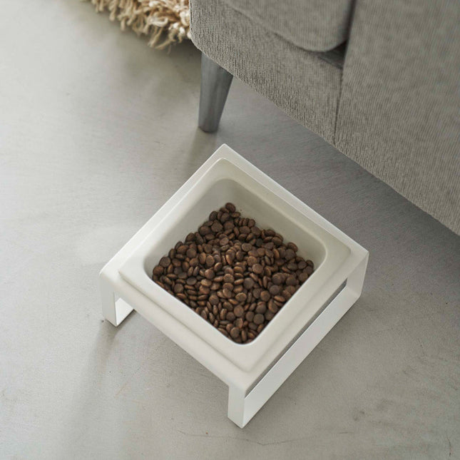 Single Pet Food Bowl - Steel + Ceramic